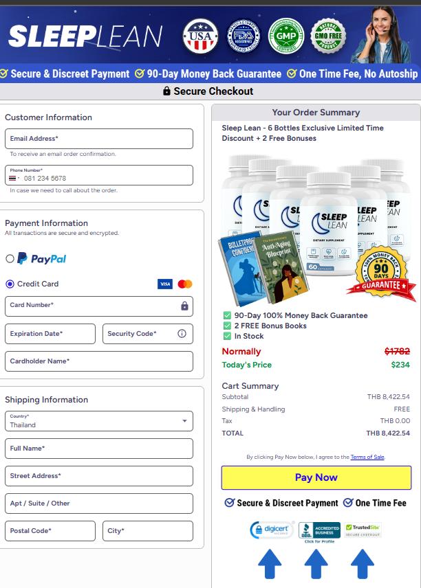 Sleep Lean - Secure checkout